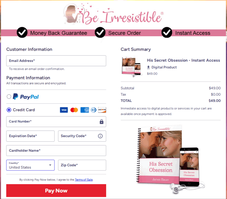 His Secret Obsession Checkout